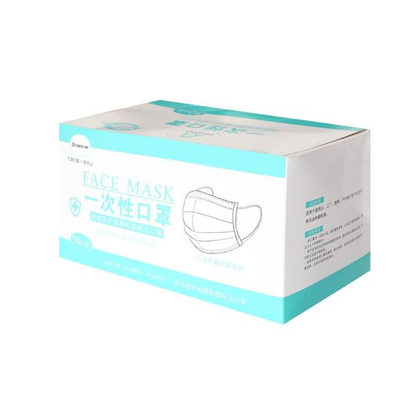 

other event & party supplies 50pc colors adlut disposable face mask fashion 3 layer non-woven fabric masks mouth cover halloween cosplay mas