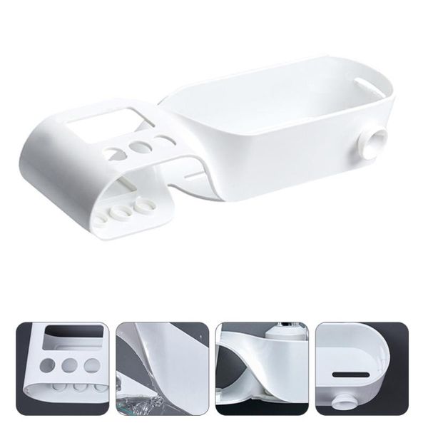 

toothbrush holders toothpaste rack bathroom sundries cosmetic storage wall shelf