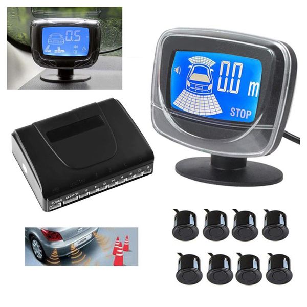 

car rear view cameras& parking sensors waterproof 8 beep alert with display monitor