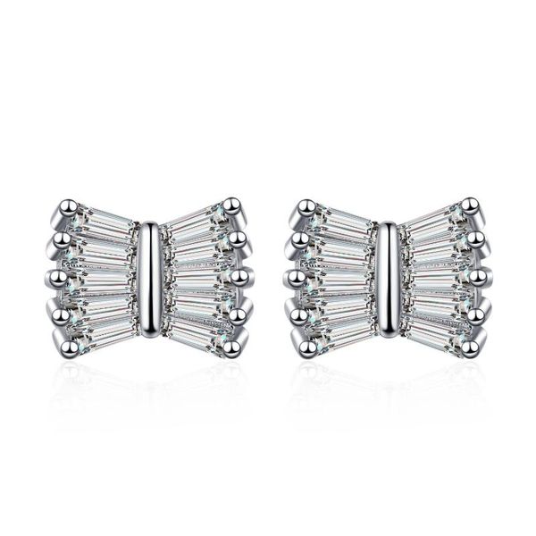 

stud trendy romantic wedding engagement diamond cubic zirconia fashion luxury gift geometric earrings, Golden;silver