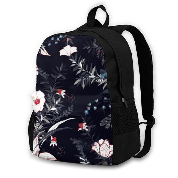 

backpack men womendark navy blue tropical forest students high middle school bags for laptravel backpacks