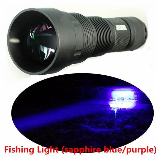 

blue light /purple fishing optical zoom glass lens flashlights torches
