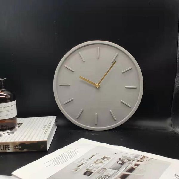 

2021explosive super dazzling cement wall clock nordic industrial style creative home living room modern simple silent clocks