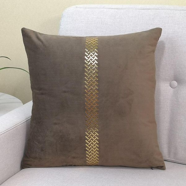

cushion/decorative pillow 45x45cm velvet bronzing cushion cover solid color sofa bed throw covers for home living room decor car seat