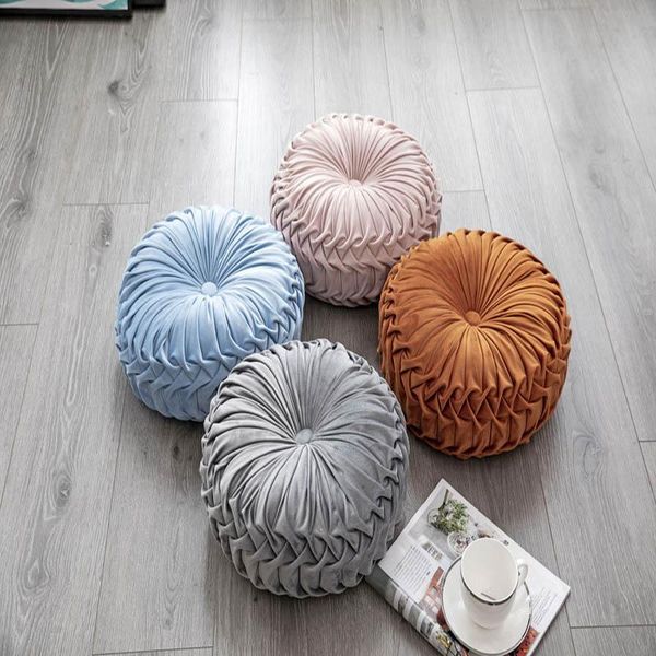 

pillow pregnancy back seat cushion velvet cattail hassock pillows manual wheel futon floor pouf nordic round