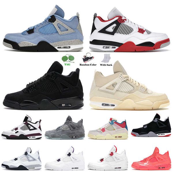 

jumpman 4 4s iv 2021 basketball shoes university blue black cat sail fire red mens women cool grey trainers outdoor sneakers