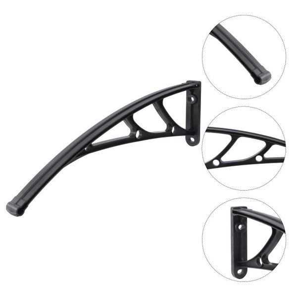 

outdoor pads balcony awning support bracket door window eaves holder - 3mm slot width (black)