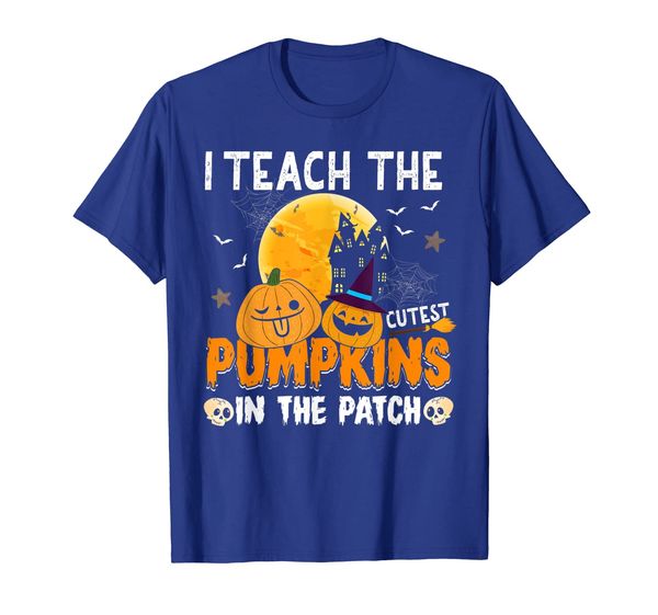 

i teach the cutest pumpkins in the patch t shirt teacher tee, White;black