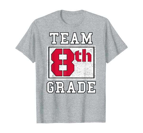 

8th grade teacher t-shirts grade 8 shirts eighth grader tee, White;black