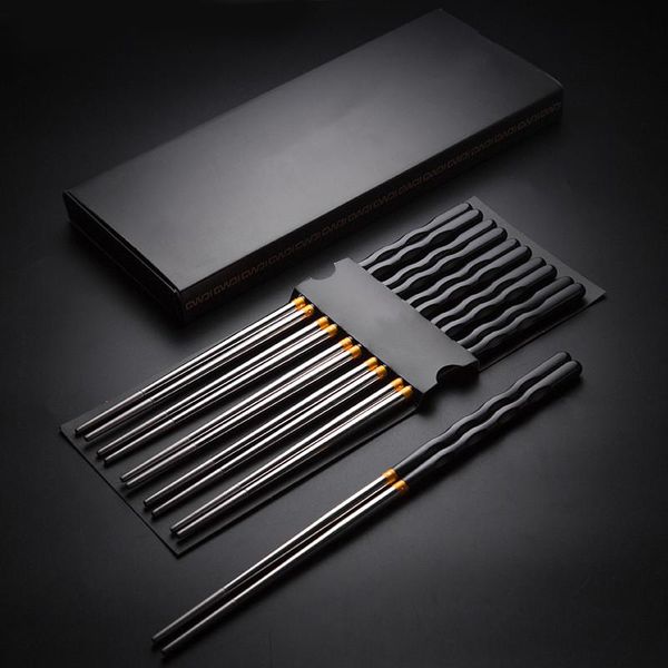 

chopsticks 1pair 304 household non-slip stainless steel non-deformation alloy korean