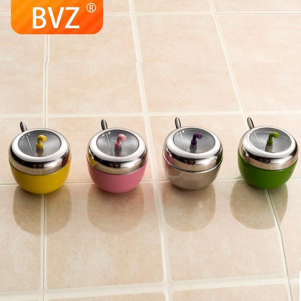 

storage bottles & jars bvz kitchen seasoning pot colorful jar stainless steel pepper bottle salt sugar box with cover