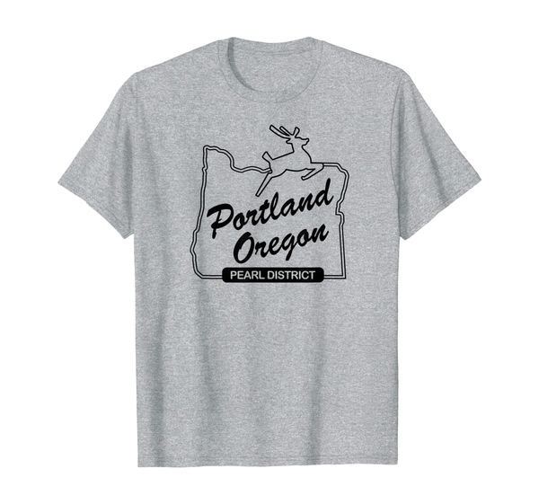 

pdx portland oregon sign: pearl district - portland oregon t-shirt, White;black