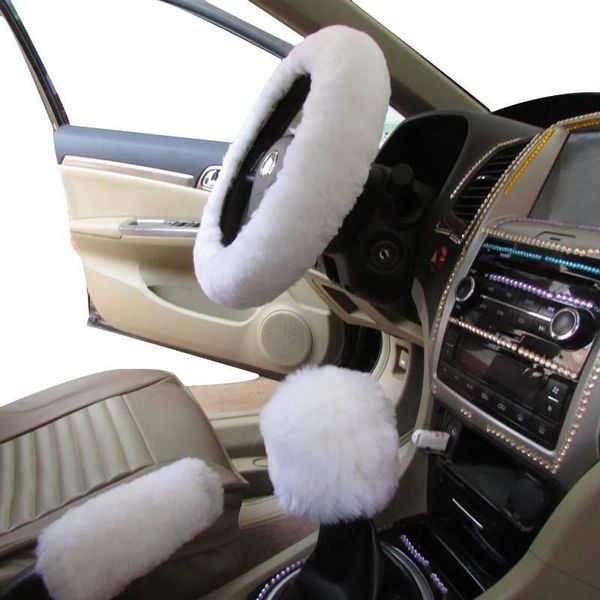 

steering wheel covers faux sheep long and short hair car cover with matching boots set slides slippers