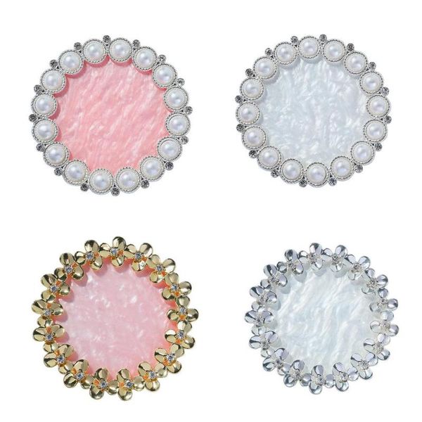 

nail art equipment palette retro pearl resin polishing mixing plate, Silver