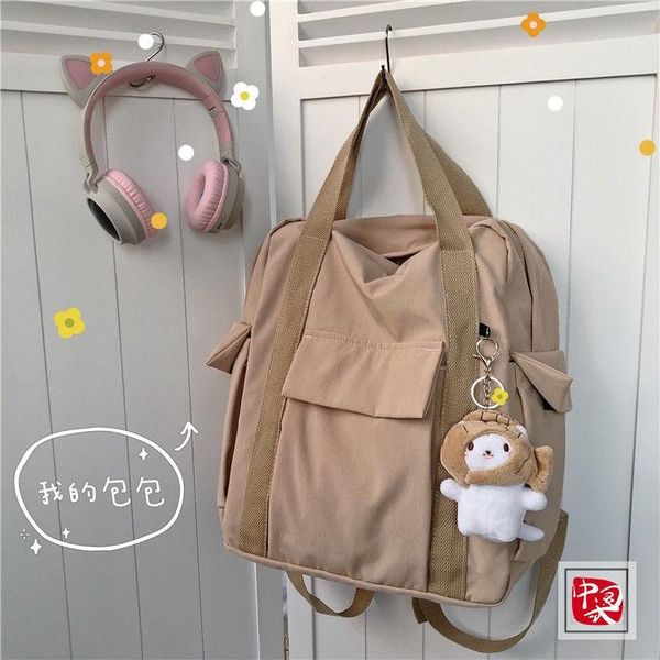 

backpack ins japanese harajuku girl backpack, mori literature and art small fresh schoolbag female simple versatile