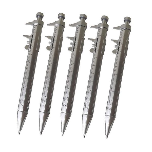 

roller ball pen ball-point vernier caliper 0.7mm writing school novelty tool office marker students gifts creative children ballpoint pens, Blue;orange