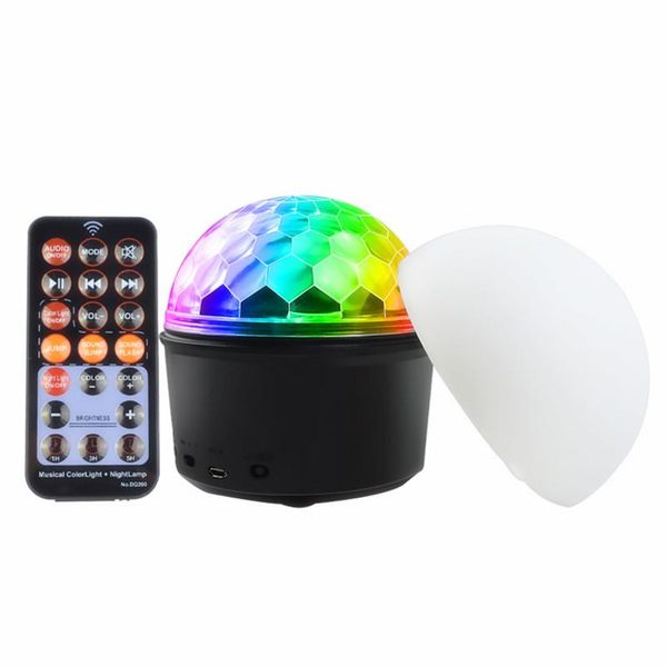

effects mini remote control 9 colors bluetooth audio mp3 led crystal magic ball stage light effect home ktv disco flash lamp