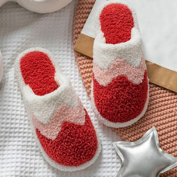 

women plush warm indoor lovely slippers ladies mixed color flats shoes female light casual comfort slipper woman soft shoe, Black