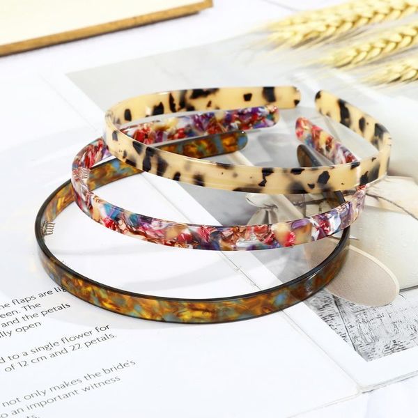 

acrylic female narrow headband plastic simple hairband for women hair hoop bezel accessories headwear headdress fashion1
