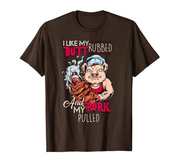 

bbq grillmaster t-shirt: like the butt rubbed pork pulled, White;black