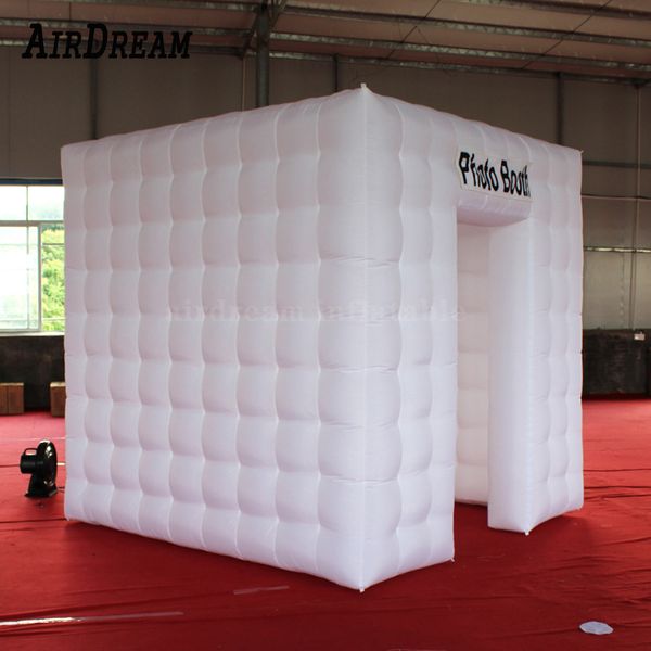 

inflatable p booth cube tent pbooth room kiosk portable,custom size and logo with led