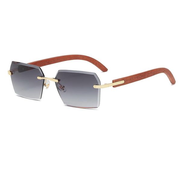 

sunglasses fashion vintage rimless square women men designer travel driving small wood sun glasses for male shades, White;black