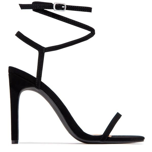 

sandals 2021 word buckle women summer fairy style high heels fine heel fashion shoes, Black