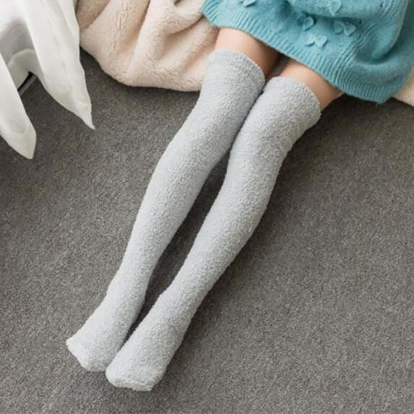 

socks & hosiery winter warm striped stockings knee cute women high over for ladies girls long, Black;white