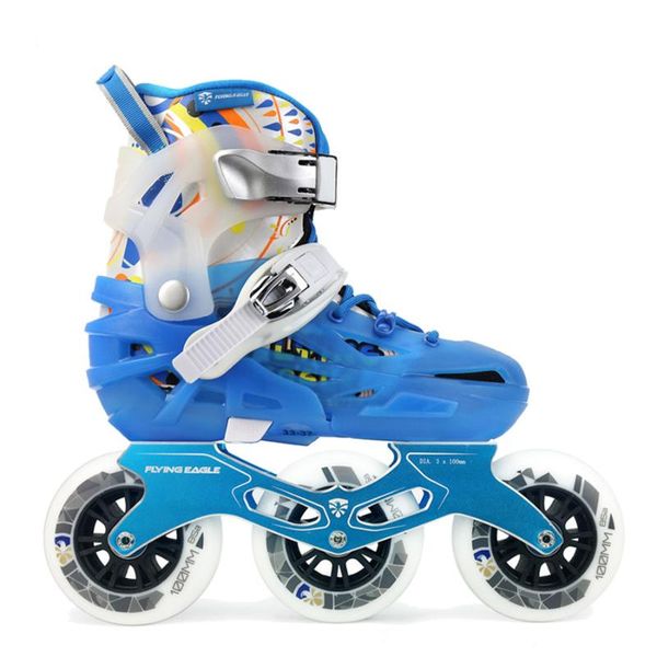 

inline & roller skates 100% original flying eagle s6s kid's speed skate 3*90/100mm wheels falcon skating shoe street patines