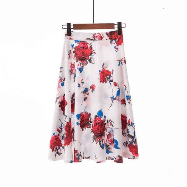 

skirts women's printed summer high waist hem large pleated skirt price, Black