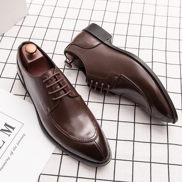 

45.46.47 size british mens shoes korean style retro business formal wear casual shoes spring and summer large size fashion stylist fashion s, Black