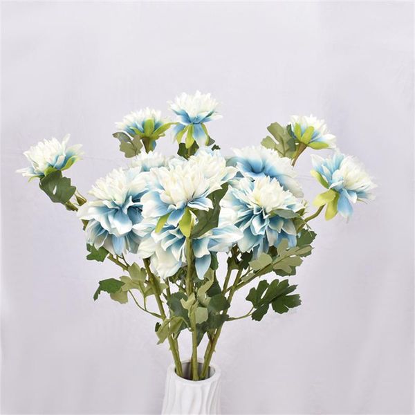 

decorative flowers & wreaths 1 stem 2 heads dahlia artificial home decor plants silk fake wedding decoration