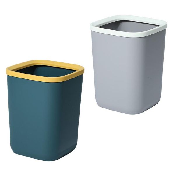 

waste bins 2pcs home office trash can 10l bin garbage bucket household