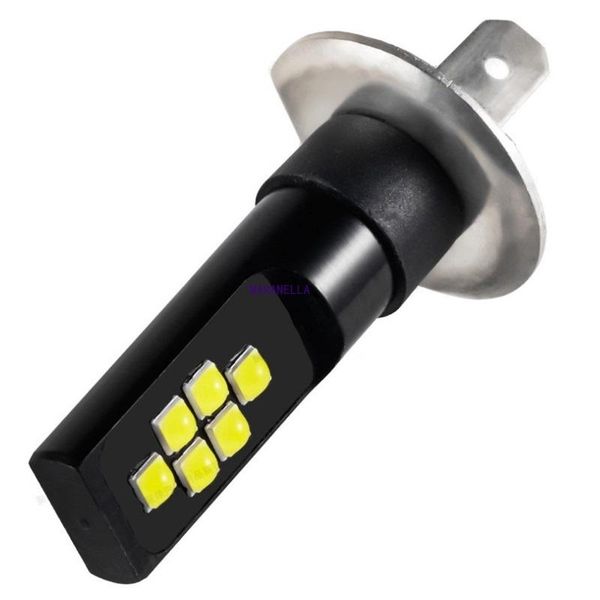

car headlights 2pcs h1 1200lm 3535 led front foglamps anti fog bulbs auto lamp driving light 6000k white 3000k yellow