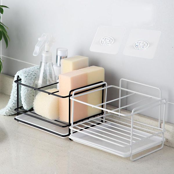 

kitchen storage & organization 1 pcs sponge rack soap drain household rag sink bathroom