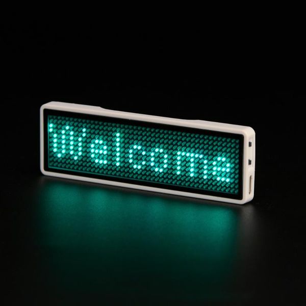 

programmable rechargeable led name badge tag digital display scrolling signs badge,green modules