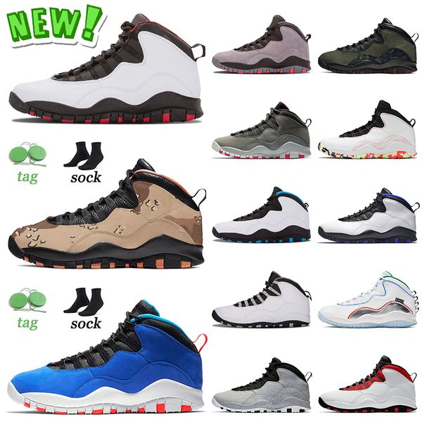 

selling jumpman 10 10s basketball shoes mens high og chicago tinker desert camo grey red smoke grey steel cement wings orlando woodland spor