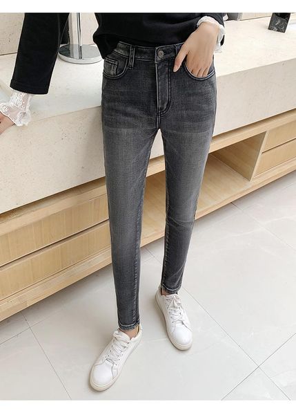 

women's jeans 2021winter thick plus velvet women high waist skinny simple fleece warm slim fit stretch ladies casual denim pencil pants, Blue