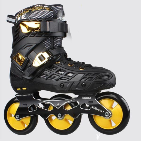 

japy weiqiu inline skates 72-76-80mm or 3*100mm slalom speed roller skating shoes sliding patines &