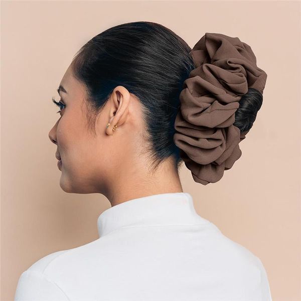 

muslim fashion bunch hair tie malaysian women chiffon rubber band beautiful hijab volumizing scrunchie headband accessories