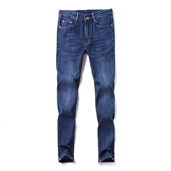 

fall/winter men's elastic ny jeans classic fashion business pants, Blue