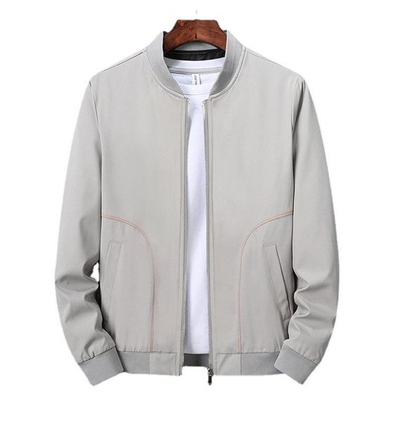 

men's jackets 2021 spring autumn casual stand-up collar men large size coats for male hiking zipper windproof baseball uniform, Black;brown