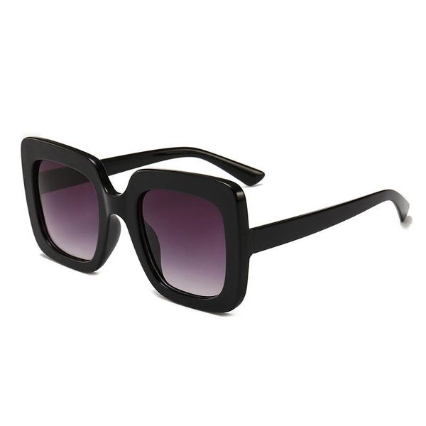 

mens womens non-polarized colorful striped square sunglasse, Black