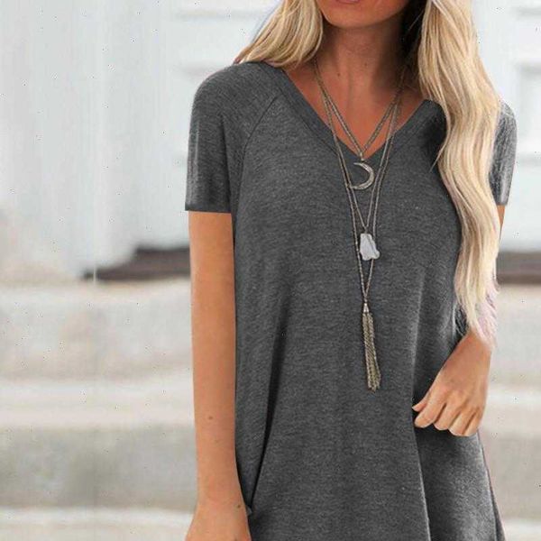 

5xl plus size tunic womens shirts summer solid v neck casual short sleeve shirt blusas mujer de moda, White