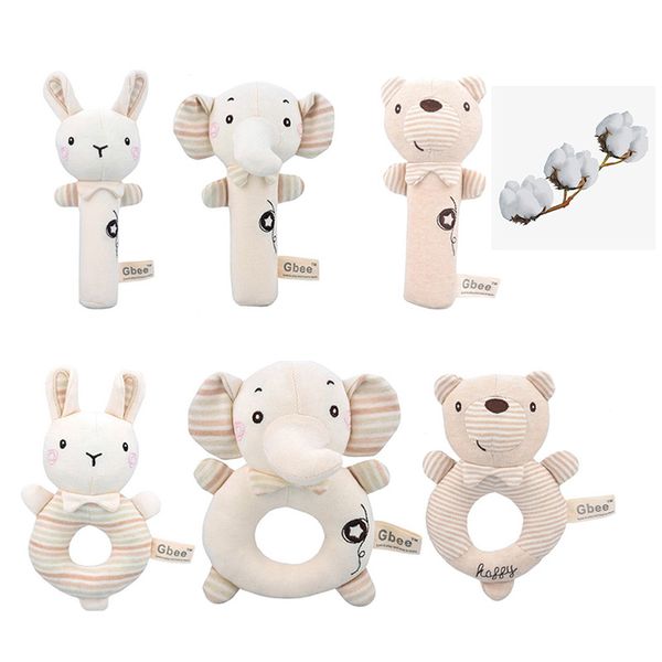 

cotton baby rattles animal hand bell rattle soft rattle toy baby rattle mobiles baby toys cute plush bebe toys