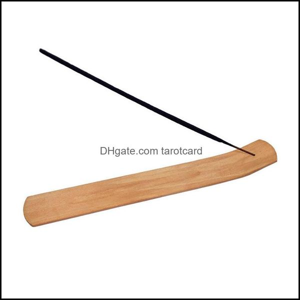 Lampade profumate Fragranze per la casa D￩cor Giardino Bastoncini di incenso in legno naturale tinta unita Ash Catcher Burner Holder Wooden Varitas De Incienso Decora