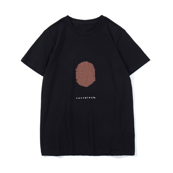 

fashion mens designer t shirt summer womens cotton pattern print short sleeve black white couples tees size m-2xl, Black;brown