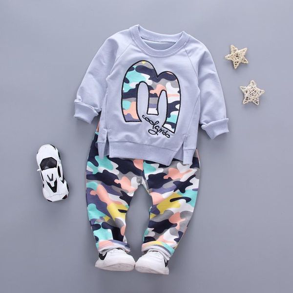

baby boys clothes set cotton camouflage clothing for autumn children sets, White
