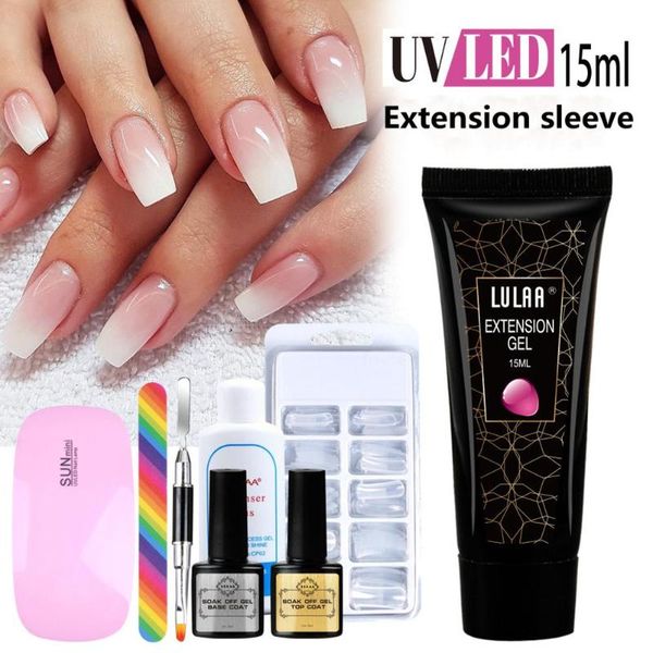 

nail art kits crystal extension glue set bottom sealant polish lamp potherapy