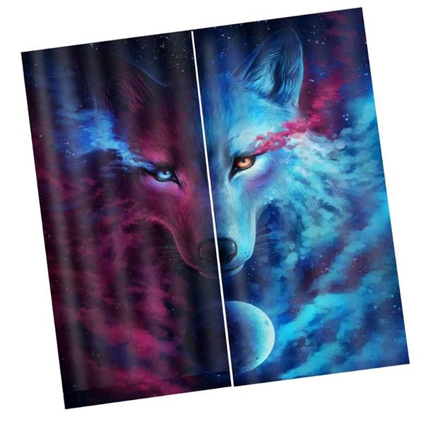 

curtain & drapes polyester 3d curtains animal printing bedroom 2 panel set
